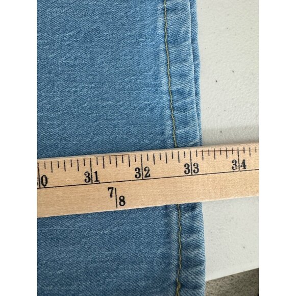 Lee High Rise Flare Jeans western‎ Two-Tone Blue Wash 90s Size 26 - Picture 8 of 9